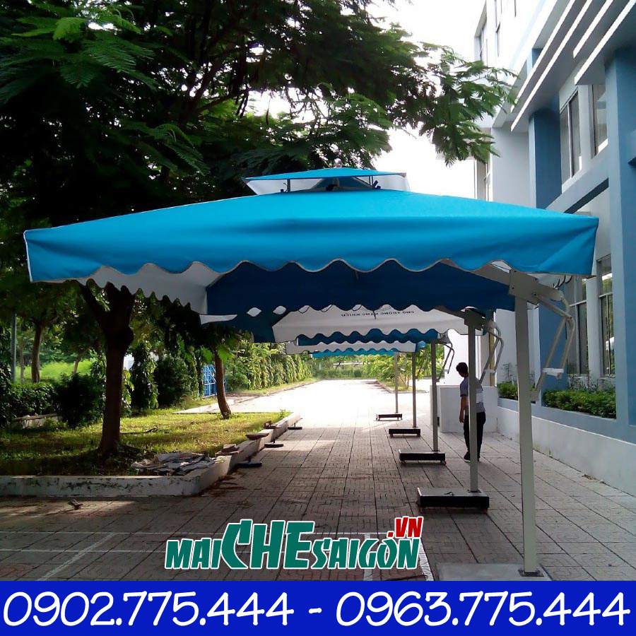 Dù che nắng lệch tâm vuông 3m tại tân phú, nhà bè