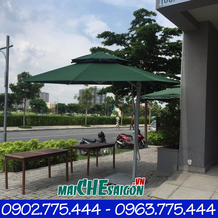 Dù lệch tâm tròn nhiều màu sắc cho quán cafe