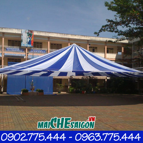 Dù tròn trắng xanh dành cho sự kiện ngoài trời