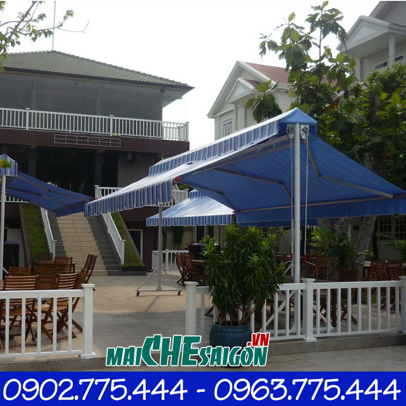 Mái che di động chữ A cho quán ăn vỉa hè, sân vườn