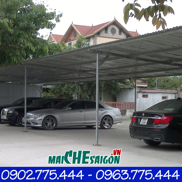 Mái tôn nhà để xe ôtô, xe du lịch