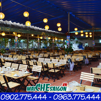 Mái xếp lượn sóng nhà hàng