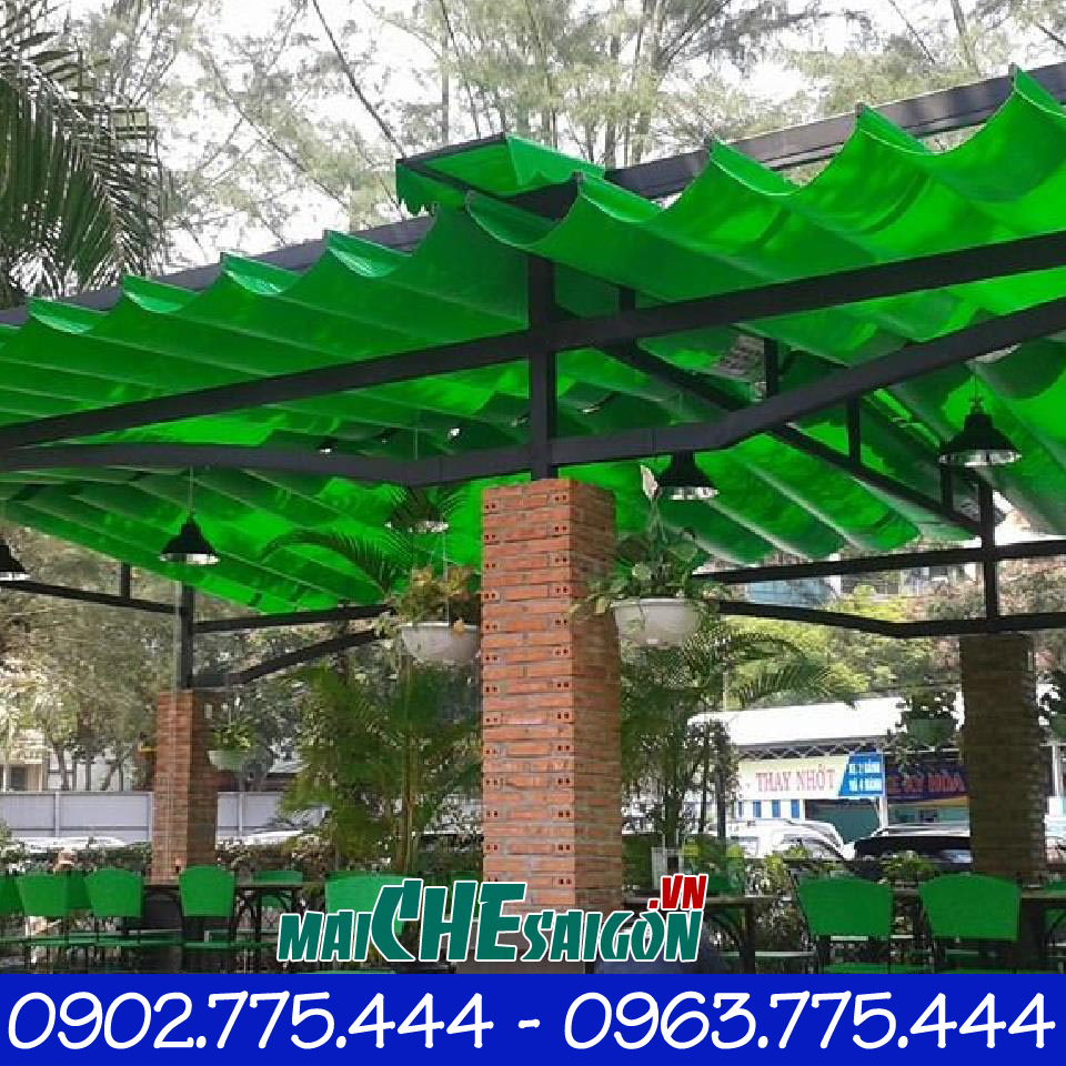 Mái xếp quán Cafe sân vườn tại Tân Bình