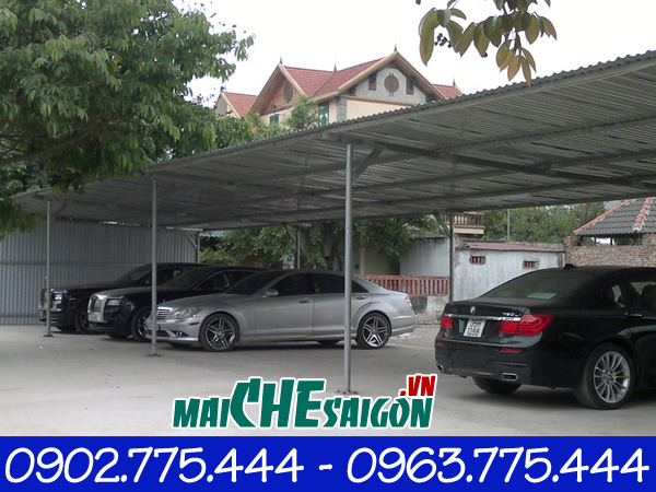Mái tôn nhà để xe ôtô, xe du lịch