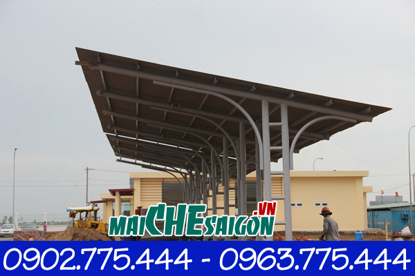Mái tôn nhà gửi xe cho trường cao đẳng, đại học