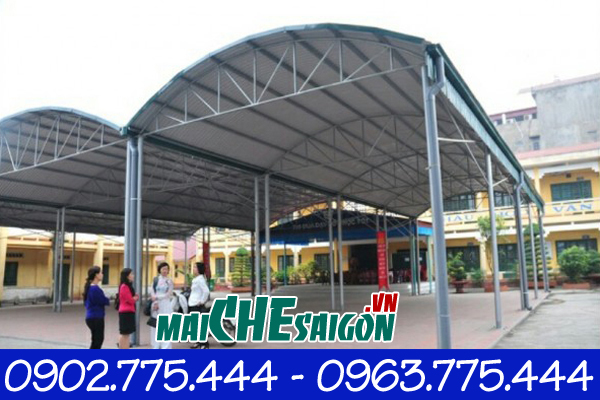 Mái tôn nhà gửi xe cho trường cao đẳng, đại học