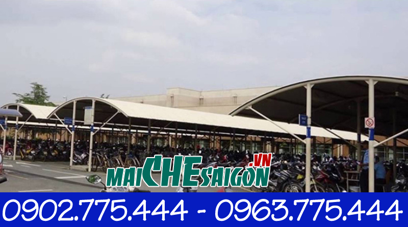 Mái tôn nhà xe máy cho khu công nghiệp